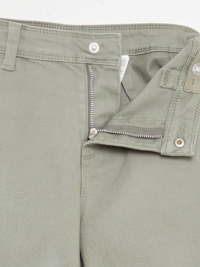 Calças de ganga corte largo / wide-leg VERDE - Kiabi