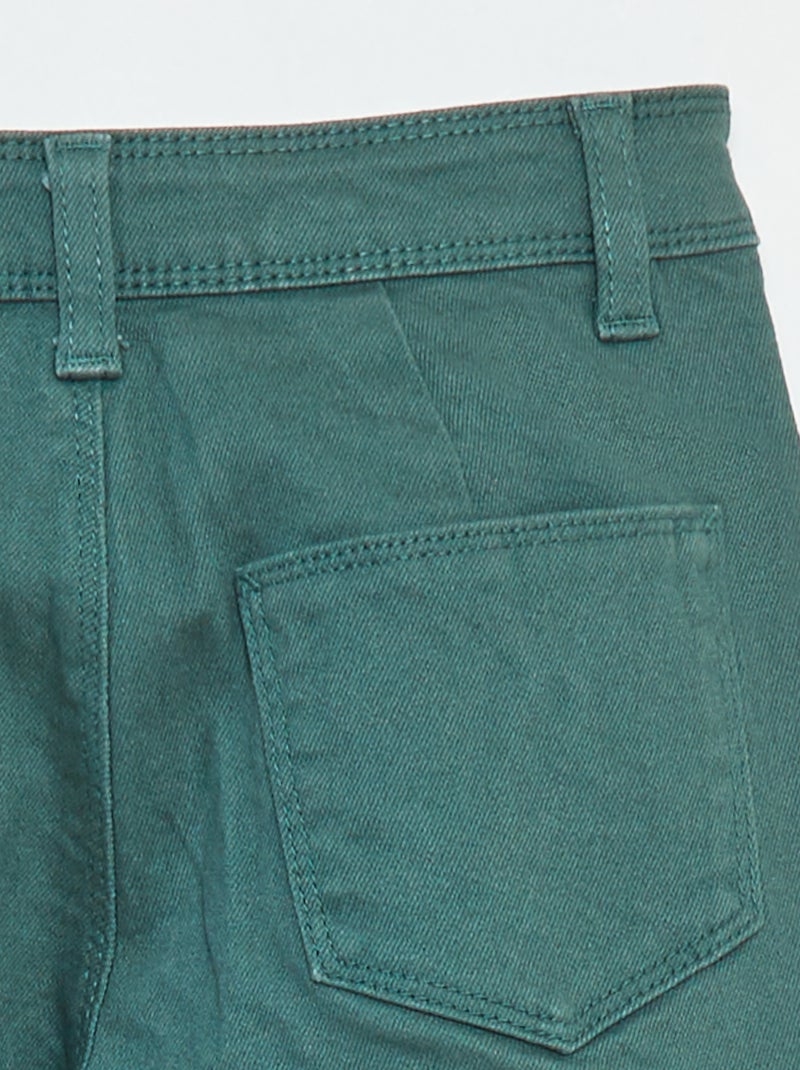 Calças de ganga corte largo / wide-leg Verde - Kiabi