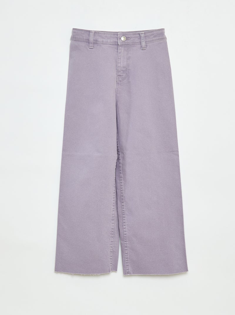 Calças de ganga corte largo / wide-leg Violeta - Kiabi