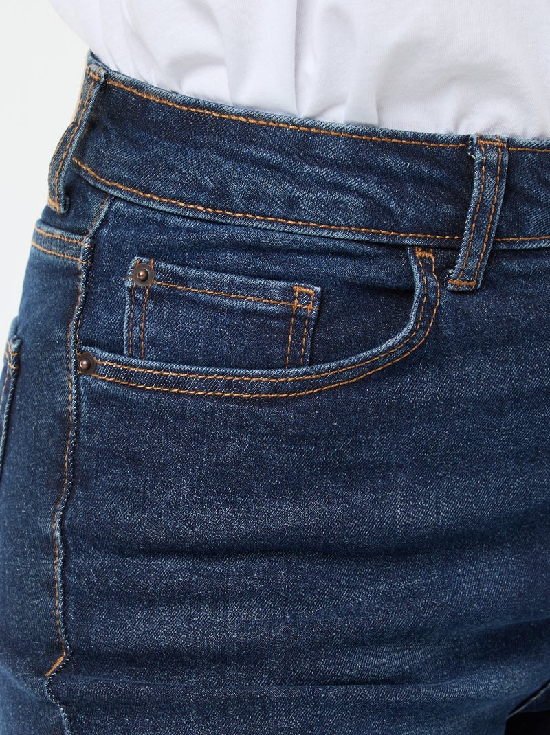 Calças de ganga corte regular - 32L AZUL - Kiabi