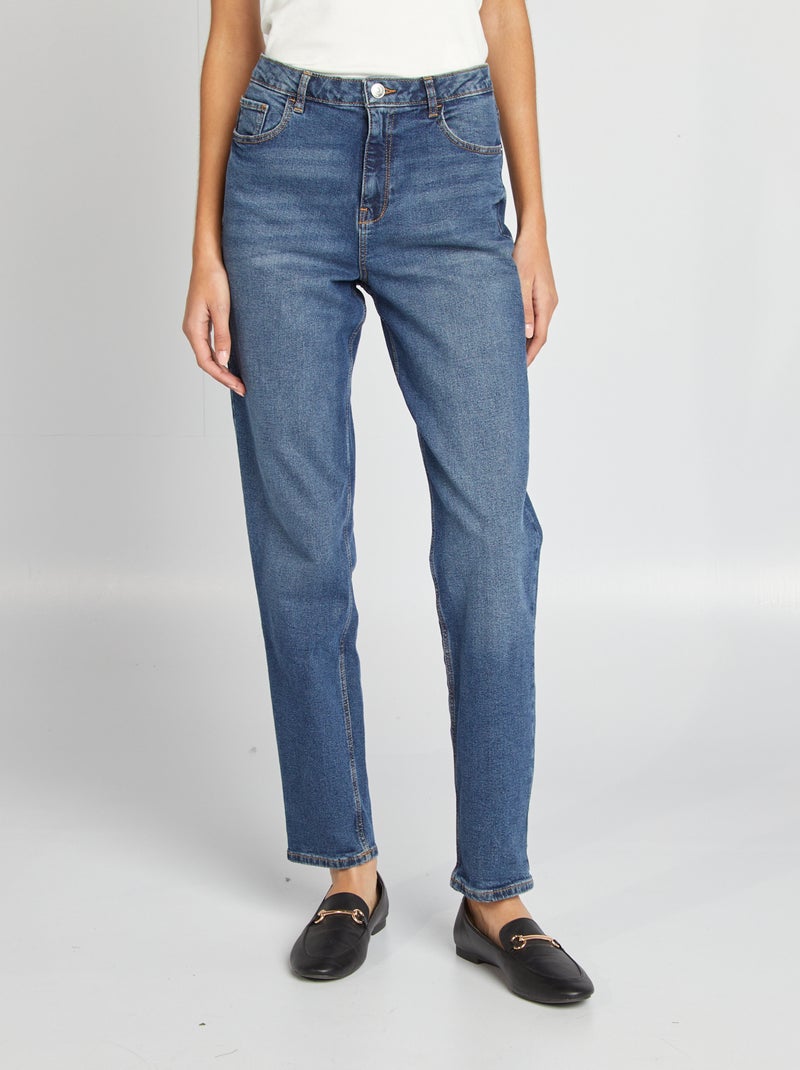 Calças de ganga corte regular - 32L AZUL - Kiabi