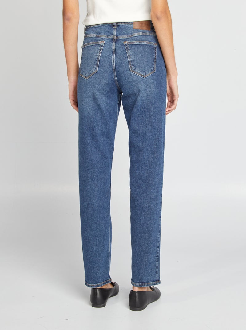 Calças de ganga corte regular - 32L AZUL - Kiabi