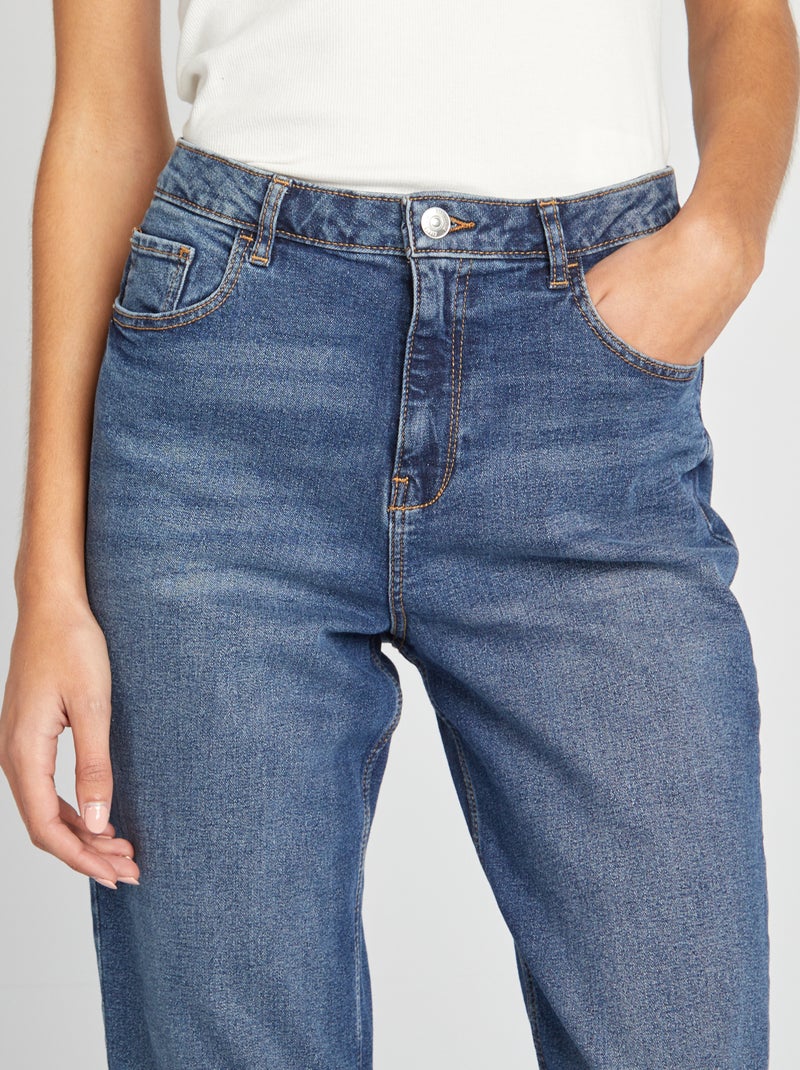 Calças de ganga corte regular - 32L AZUL - Kiabi