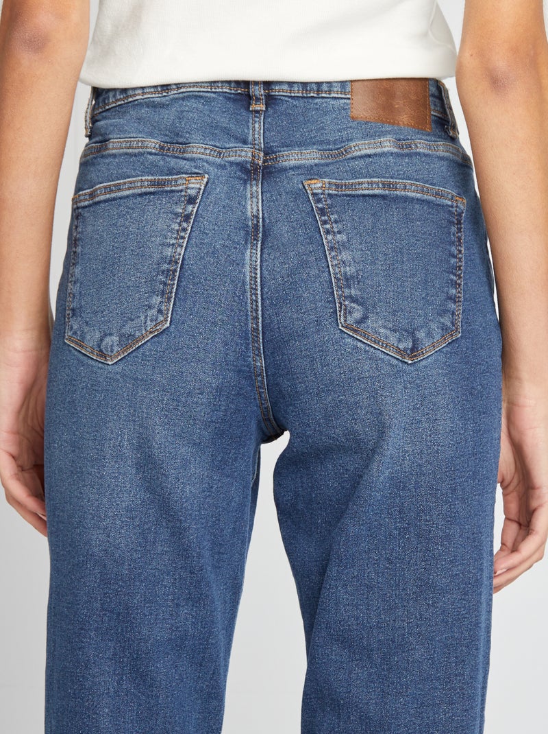 Calças de ganga corte regular - 32L AZUL - Kiabi