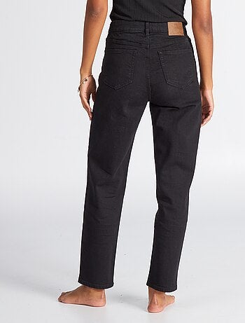 Calças de ganga corte regular e cintura subida - 34L