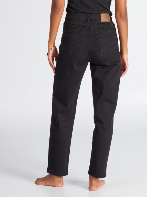 Calças de ganga corte regular e cintura subida - 34L - Kiabi