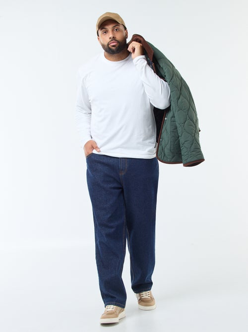 Calças de ganga corte relaxed 5 bolsos - Kiabi