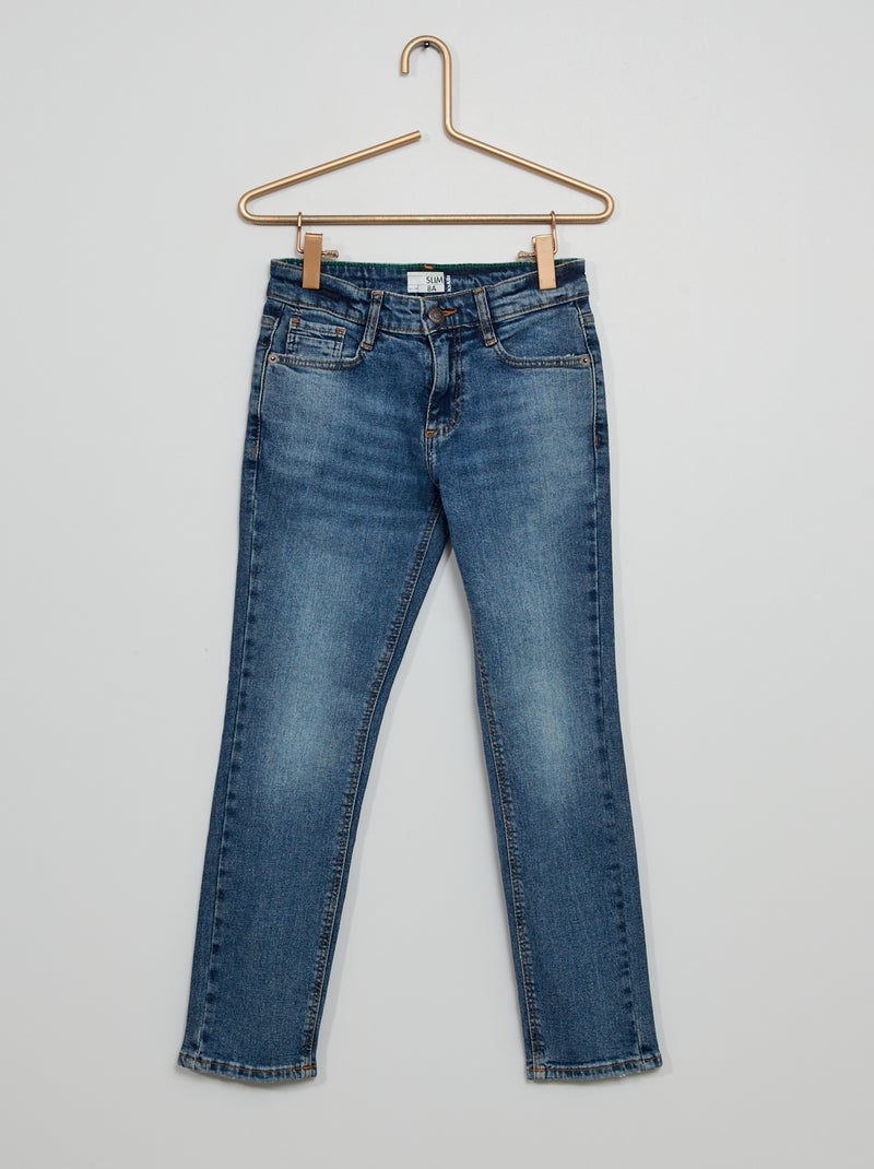 Calças de ganga corte slim AZUL - Kiabi