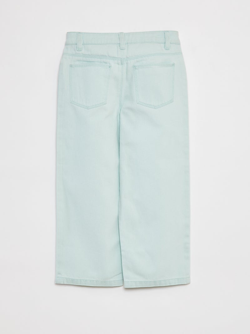 Calças de ganga cropped VERDE - Kiabi