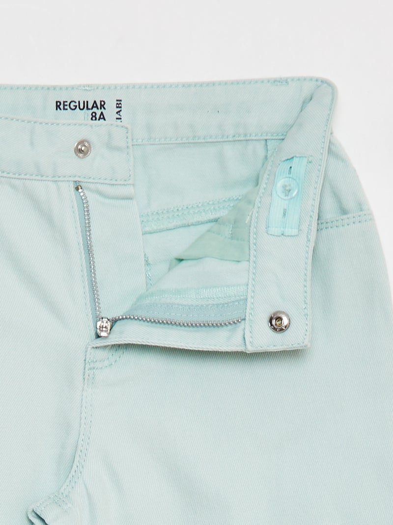 Calças de ganga cropped VERDE - Kiabi