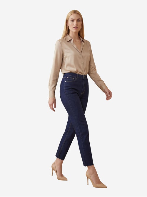 Calças de ganga de cintura subida de perna skinny my fashion - Kiabi Calças de ganga de cintura subida de perna skinny my fashion - Kiabi