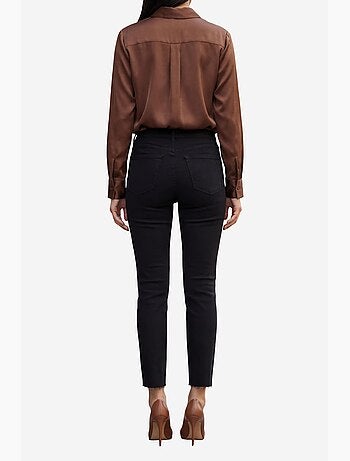 Calças de ganga de cintura subida de perna skinny my fashion