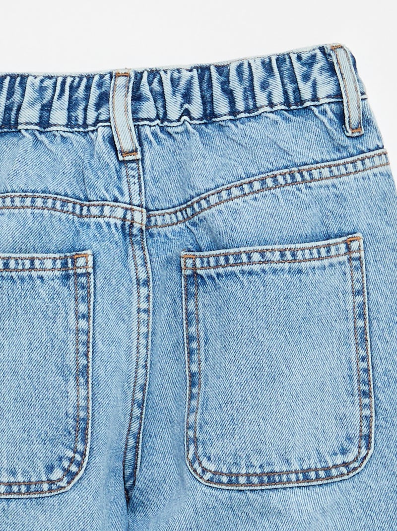 Calças de ganga de corte baggy com 5 bolsos Azul - Kiabi