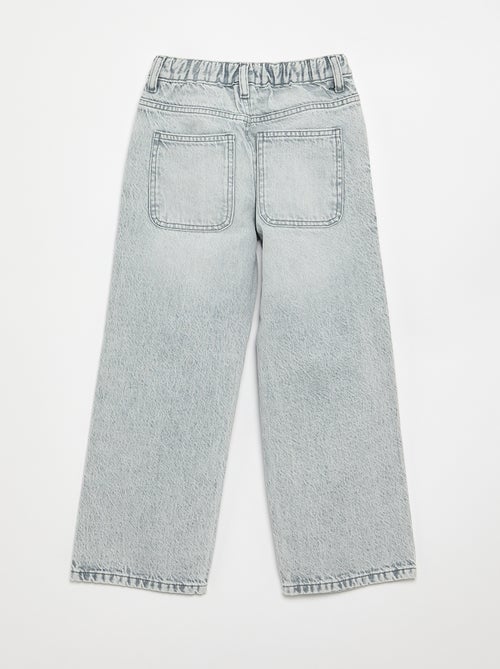 Calças de ganga de corte baggy com 5 bolsos - Kiabi