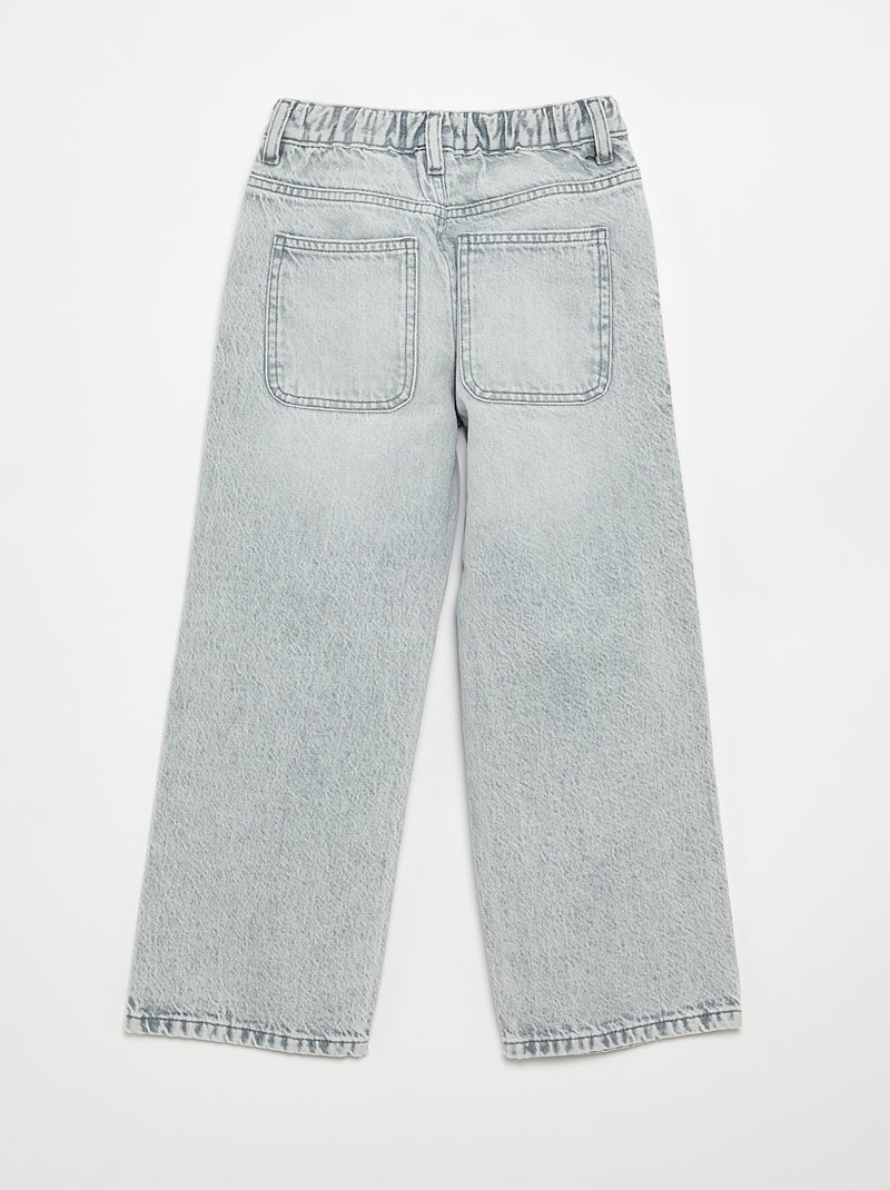 Calças de ganga de corte baggy com 5 bolsos Cinza - Kiabi