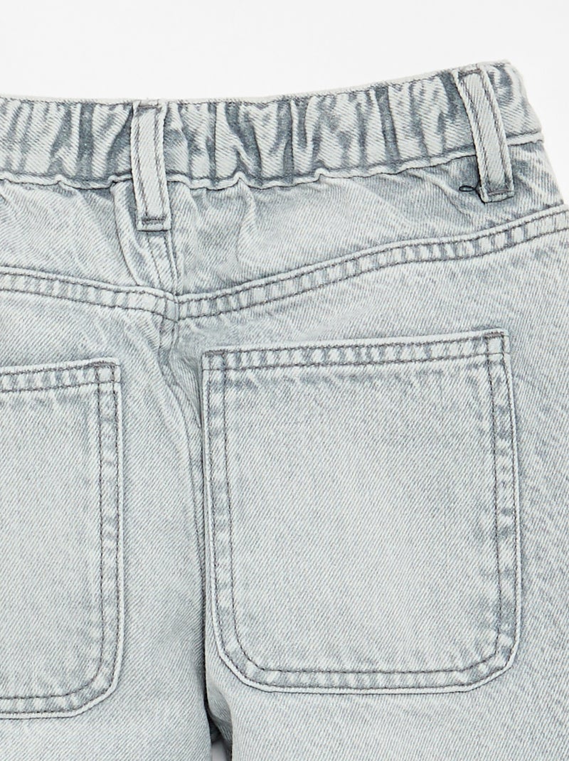 Calças de ganga de corte baggy com 5 bolsos Cinza - Kiabi