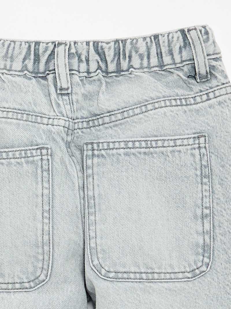 Calças de ganga de corte baggy com 5 bolsos Cinza - Kiabi