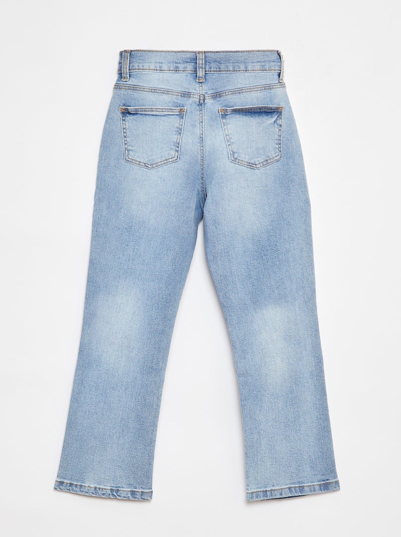 Calças de ganga de corte direito - Corte + confortável. Azul - Kiabi