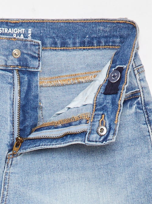 Calças de ganga de corte direito - Corte + confortável. - Kiabi