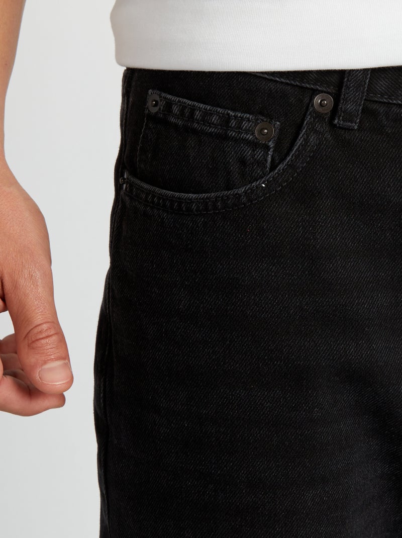 Calças de ganga de corte direito  - L32 CINZA - Kiabi