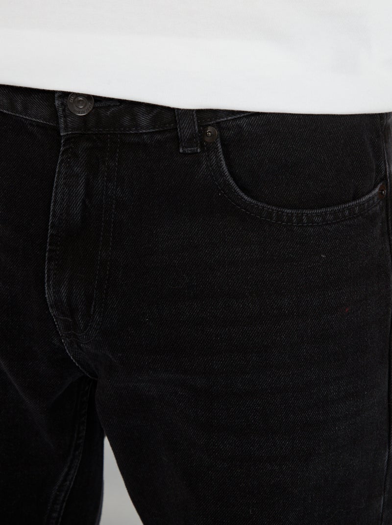 Calças de ganga de corte direito  - L32 CINZA - Kiabi