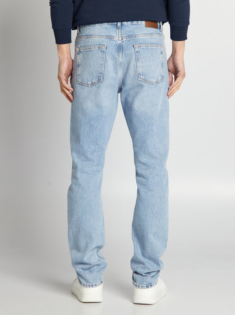 Calças de ganga de corte direito  - L34 AZUL - Kiabi