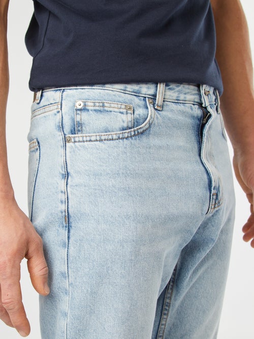 Calças de ganga de corte direito com 5 bolsos  - L30 - Kiabi