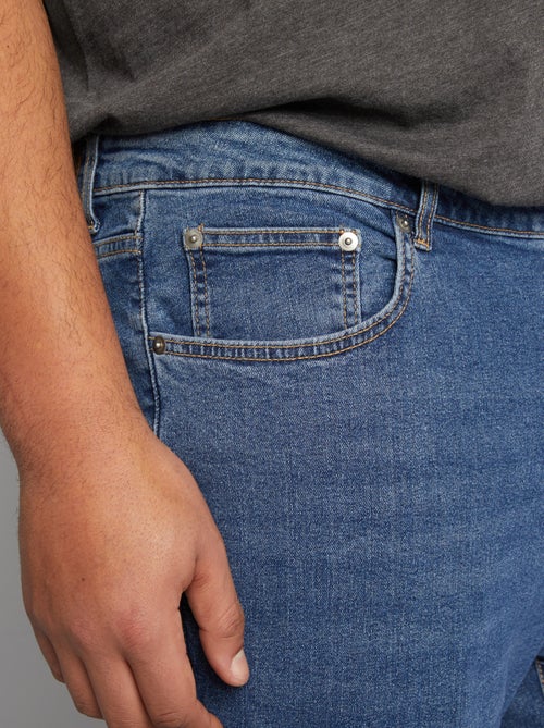 Calças de ganga de corte direito com 5 bolsos  - L30 - Kiabi