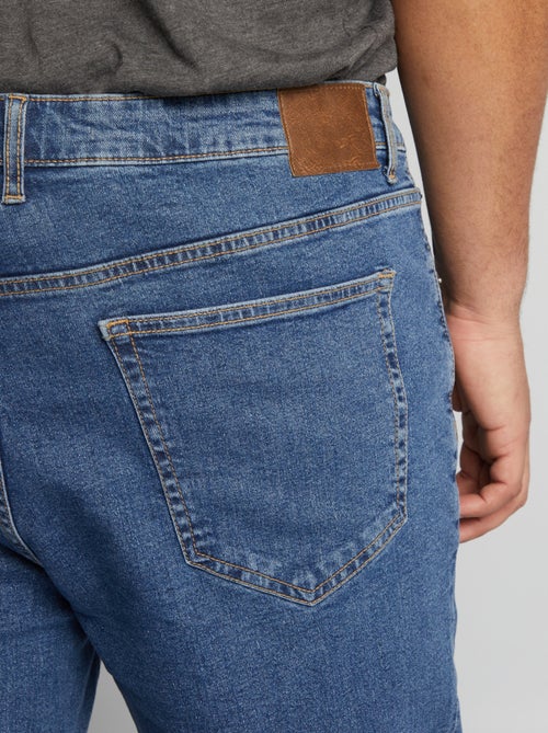 Calças de ganga de corte direito com 5 bolsos  - L30 - Kiabi