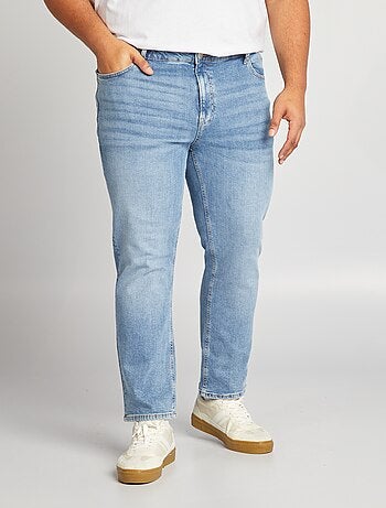 Calças de ganga de corte direito com 5 bolsos - L30