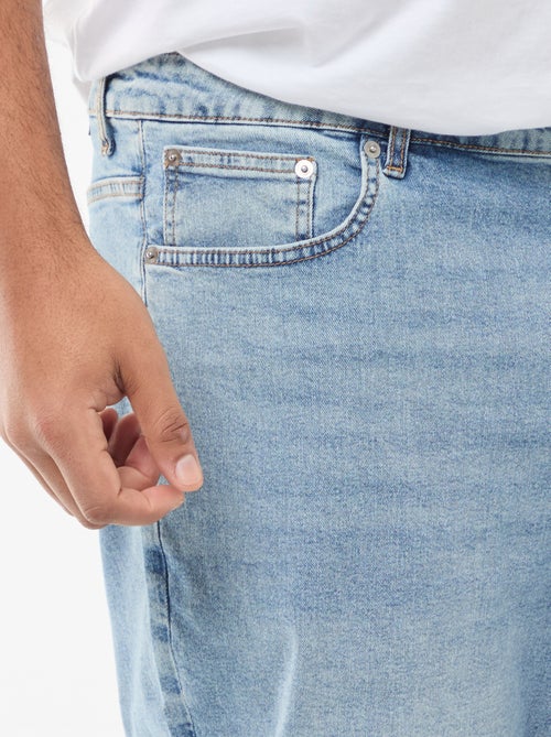 Calças de ganga de corte direito com 5 bolsos - L30 - Kiabi Calças de ganga de corte direito com 5 bolsos - L30 - Kiabi