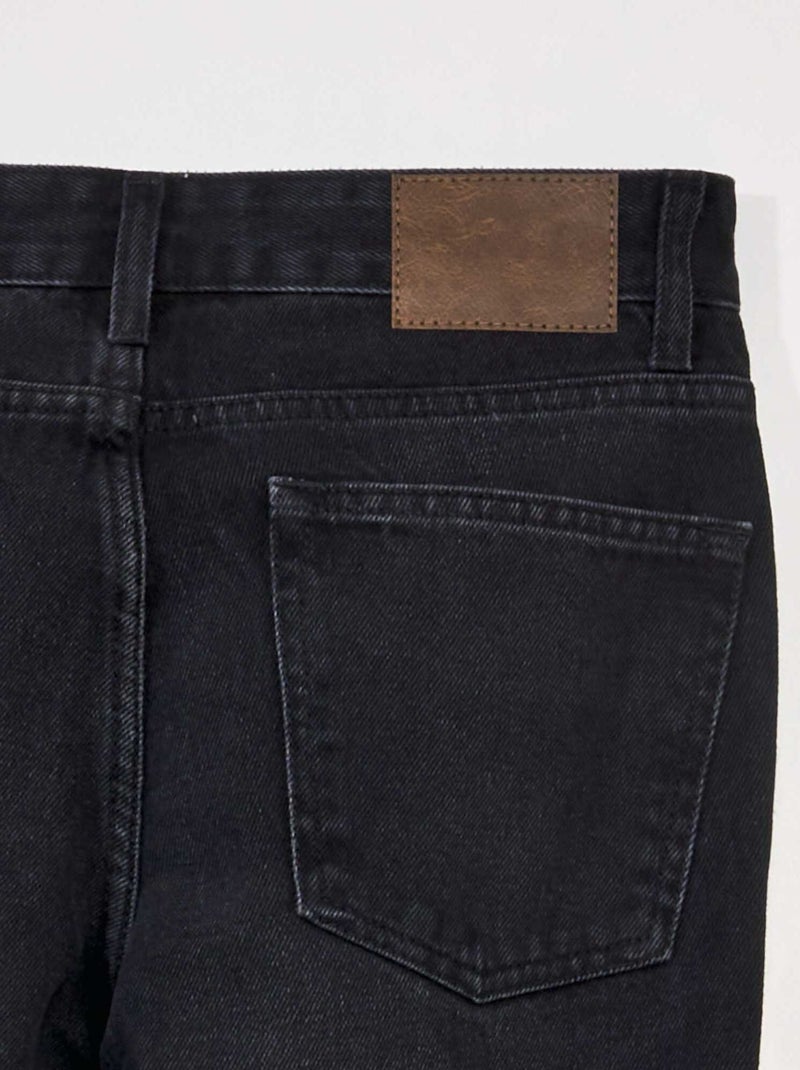 Calças de ganga de corte direito com 5 bolsos  - L30 CINZA - Kiabi