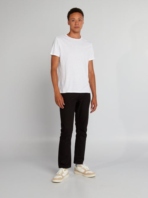 Calças de ganga de corte direito com 5 bolsos  - L30 - Kiabi