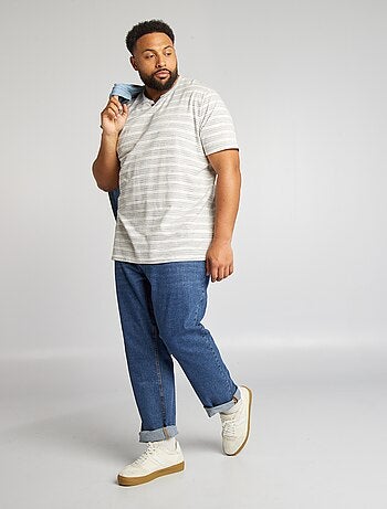 Calças de ganga de corte direito com 5 bolsos - L32