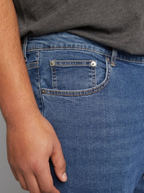 Calças de ganga de corte direito com 5 bolsos  - L34 - Kiabi