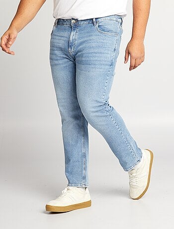 Calças de ganga de corte direito com 5 bolsos - L34