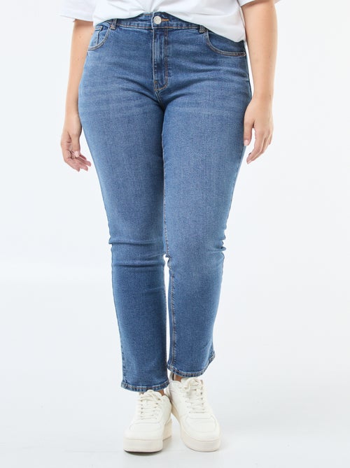 Calças de ganga de corte direito com 5 bolsos L30 - Kiabi