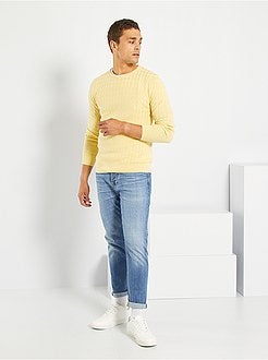 Calças de ganga de corte direito de 'conceção ecológica' L30 - Kiabi