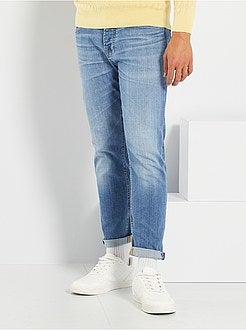 Calças de ganga de corte direito de 'conceção ecológica' L30 - Kiabi