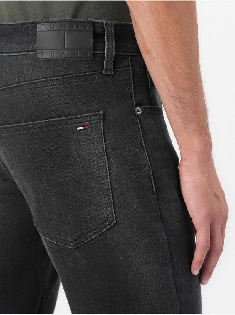 Calças de ganga de corte justo - Tommy jeans Preto - Kiabi