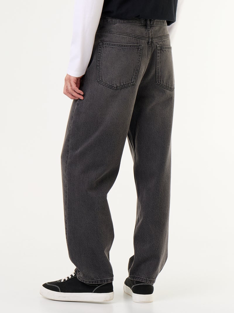 Calças de ganga de corte largo / relaxed fit Cinza - Kiabi