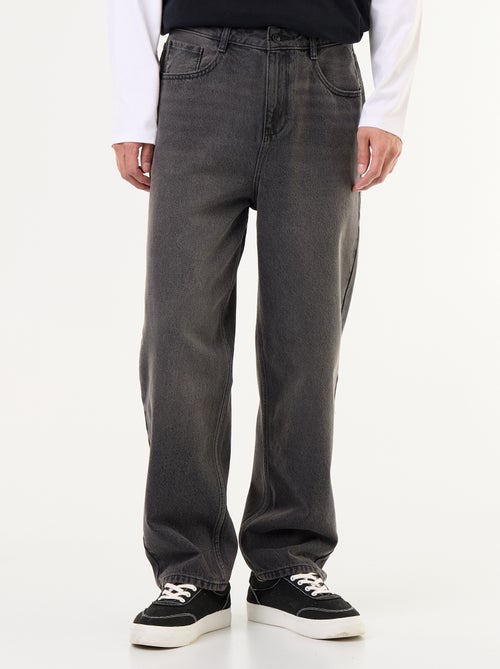 Calças de ganga de corte largo / relaxed fit - Kiabi Calças de ganga de corte largo / relaxed fit - Kiabi