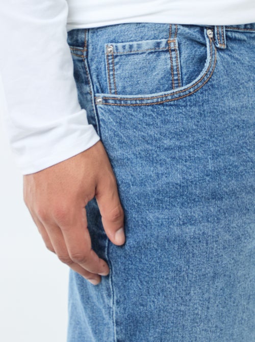 Calças de ganga de corte relaxado 5 bolsos - Kiabi