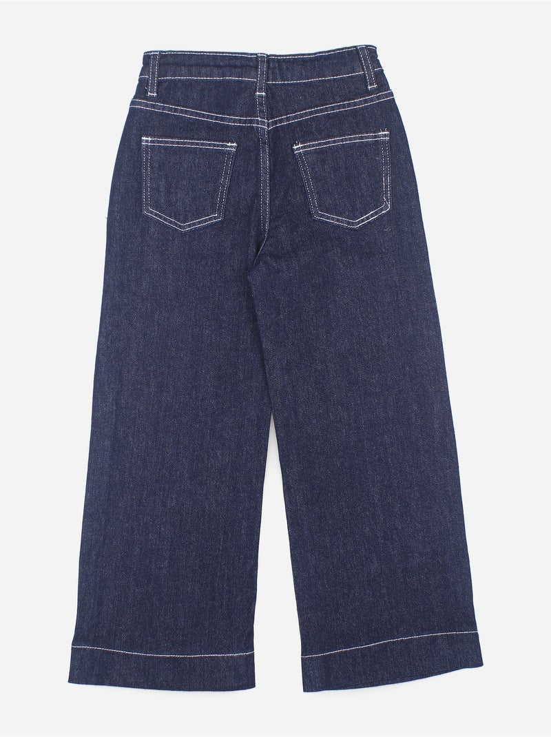 Calças de ganga de corte reto - Kids Star Azul escuro - Kiabi