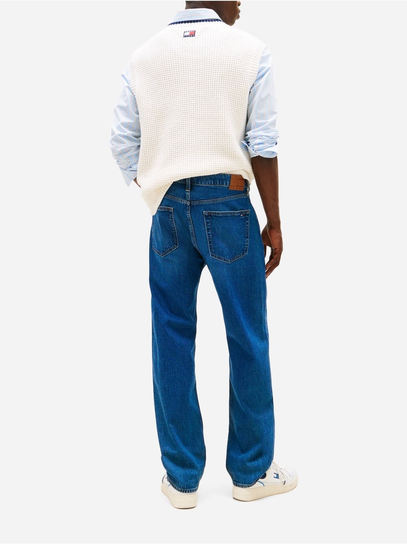 Calças de ganga de corte reto - Tommy jeans Azul escuro - Kiabi