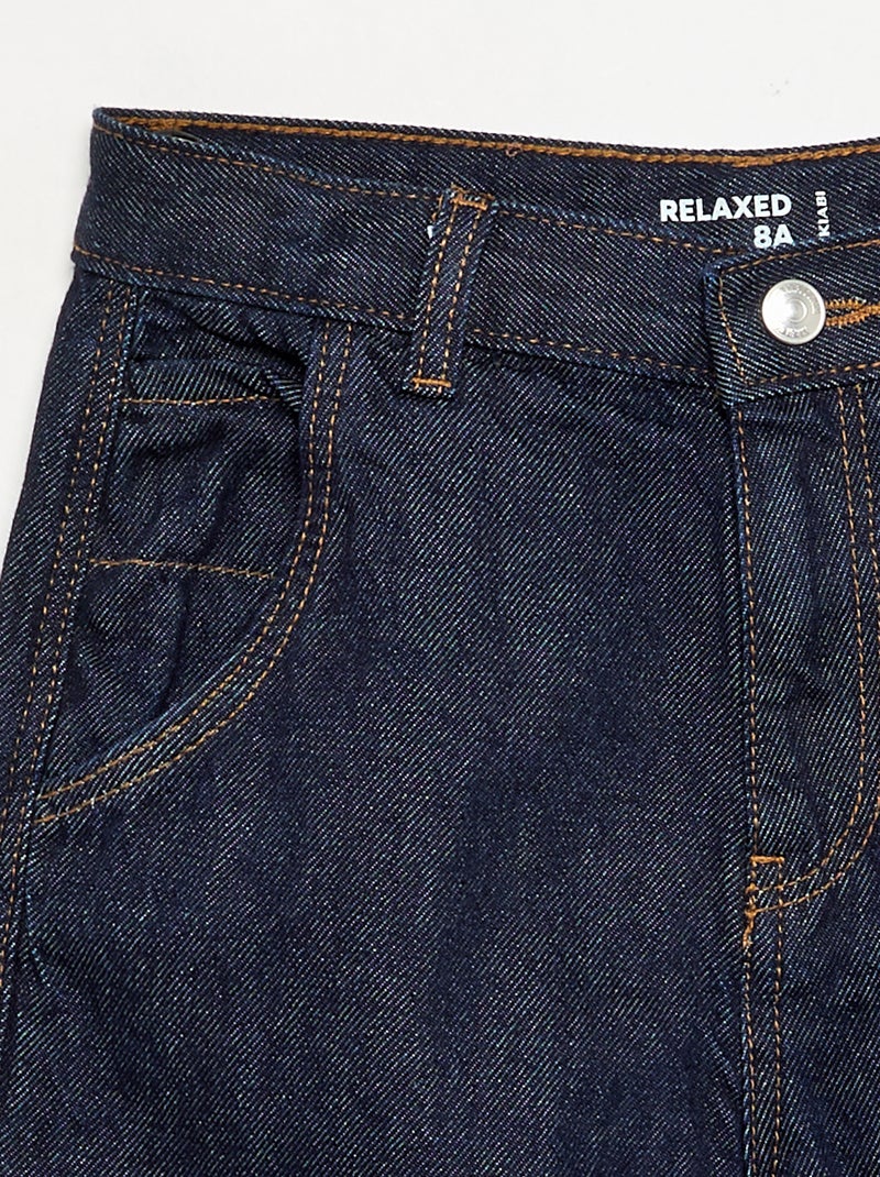 Calças de ganga de corte reto de 5 bolsos Azul - Kiabi