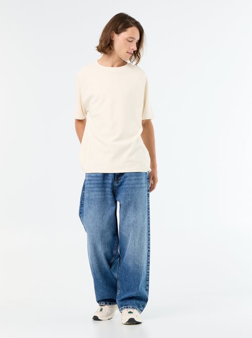 Calças de ganga de corte super baggy - Kiabi Calças de ganga de corte super baggy - Kiabi