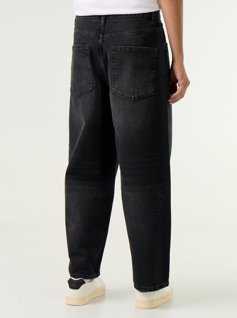 Calças de ganga de corte super baggy Preto - Kiabi