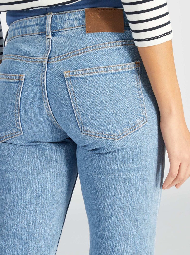 Calças de ganga de grávida corte flare AZUL - Kiabi