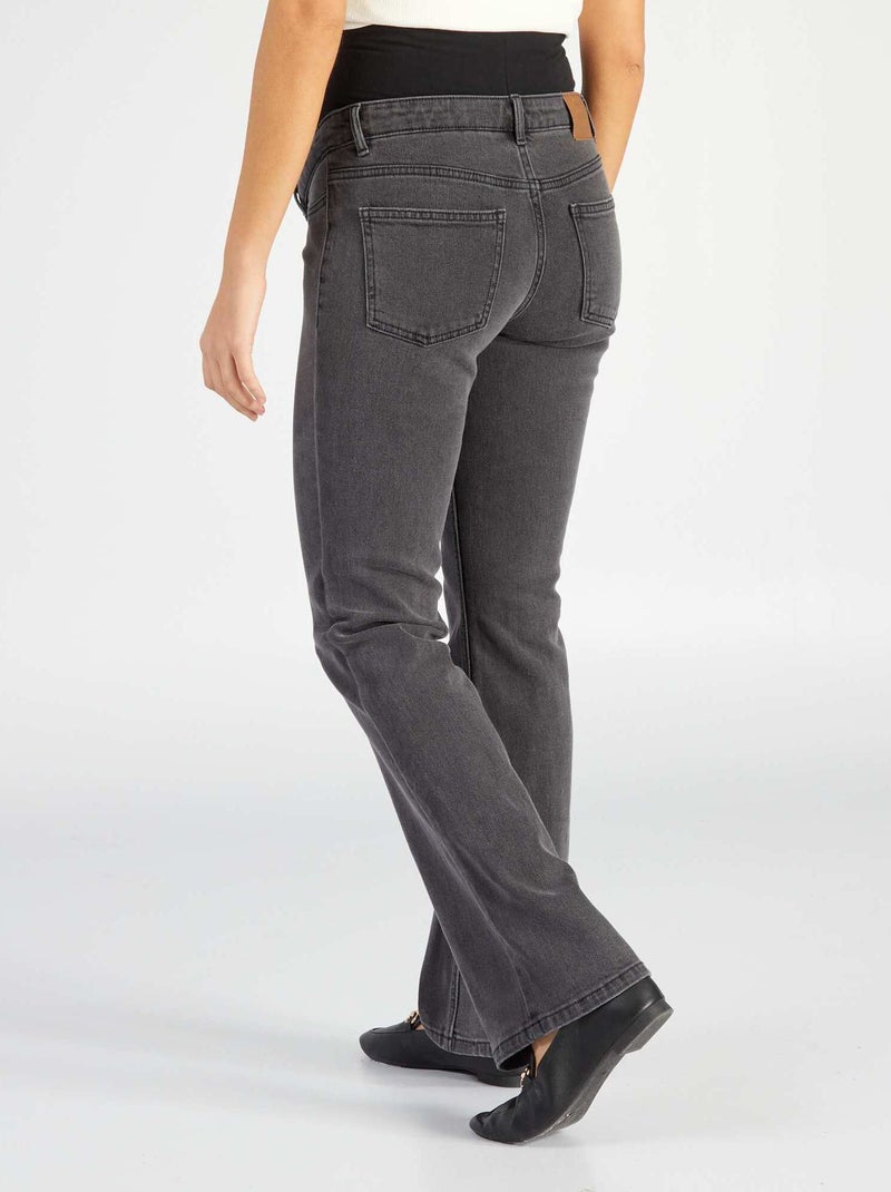 Calças de ganga de grávida corte flare CINZA - Kiabi